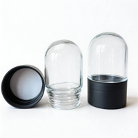 Bocal en verre vide en forme de capsule ronde, hermétique, anti-odeur, pour le stockage de fleurs, récipient de rangement en forme de dôme