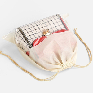 Non-woven Handbag Dust Bag <b>Cover</b> Moisture-proof Storage Bag with Transparent Window Drawstring Pocket <b>for</b> Bathroom & Closet - Product Image 5