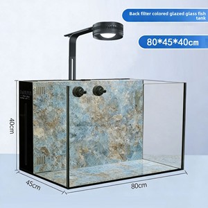 Petit aquarium de bureau - Aquarium en verre tout-en-un avec filtre et pompe à oxygène pour la maison - Product Image 1
