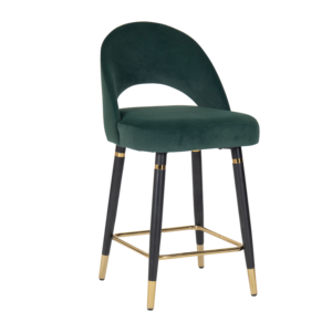 Tabourets <span class=keywords><strong>de</strong></span> <span class=keywords><strong>bar</strong></span> modernes en tissu velours <span class=keywords><strong>de</strong></span> luxe léger avec dossier - Product Image 1