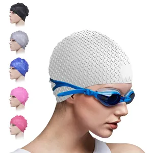 Universal Men Women Enlarged Version Silicone Waterproof Not Strangling Long Hair Ear Protection Extra Large Swim Cap For Adult