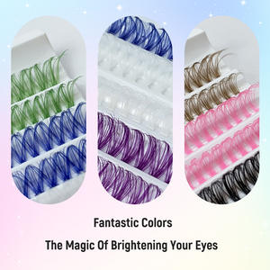 Kit d'extensions de cils artificiels en volume 6D-8D, cils colorés faits à la main, kit de faux cils colorés pour débutants - Product Image 3