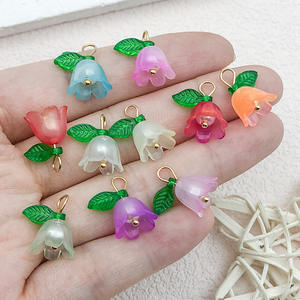 Accesorios <span class=keywords><strong>de</strong></span> Joyería DIY, Perla <span class=keywords><strong>de</strong></span> Color, Flor <span class=keywords><strong>de</strong></span> <span class=keywords><strong>Lirio</strong></span> y Orquídea, Hoja Tridimensional, para Pulseras, Llaveros, Collares, Pendientes y Colgantes - Product Image 2