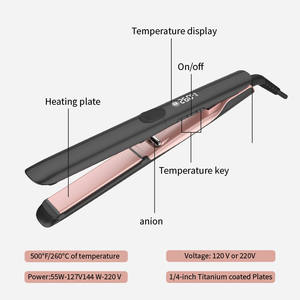 Mesky <strong>Professional</strong> <strong>Hair</strong> <strong>Straightener</strong> 480 Degree Wholesale Titanium <strong>Flat</strong> <strong>Iron</strong> Custom Logo <strong>Hair</strong> <strong>Straightener</strong>