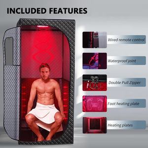 Qilong ห้องซาวน่าแบบเต็มสเปกตรัมสำหรับใช้ในบ้านใช้ในบ้านซาวน่าแสงสีแดงการบำบัดด้วยแสงอินฟราเรดอุปกรณ์บำบัดด้วยแสงสีแดง - Product Image 2