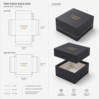 Boîte d'emballage de luxe personnalisée en deux parties pour 3,5 pots, boîtes à bougies avec couvercle et base en carton ondulé, boîtes cadeaux avec insert