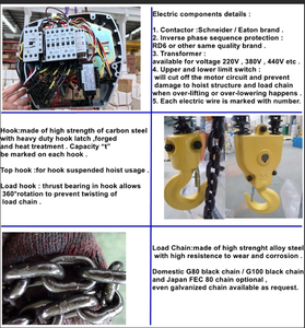 ALLMAN China Polipasto Eléctrico de Cadena de 1, 2, 3, 5, 7.5, 10, 25 y 30 Toneladas, Polipasto Eléctrico de 220V, 380V, 415V y 440V - Product Image 4