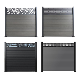 Pagar Komposit Kayu Plastik dengan Potongan Laser, Tiang Aluminium, Dekorasi, Panel Pagar WPC untuk Privasi, Dinding Slat, Luar Ruangan - Product Image 4