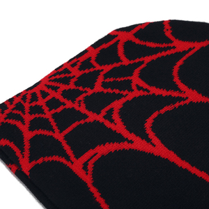 Moda Hip-hop Streetwear gorras para hombres mujeres Unisex Goth Pullover Skull Cap Y2K invierno cálido sombreros Spider <span class=keywords><strong>Web</strong></span> Knitting Beanie Hat - Product Image 5