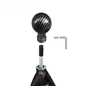 Poignée de levier de vitesses universelle pour voiture, en fibre de carbone, en aluminium, pour transmission manuelle, Mr Hello - Product Image 2