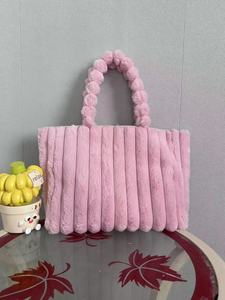 Wholesale Kanote High-end Flannelette Plush Handbags Daily Commuting Fashionable Shoulder <strong>Bags</strong> <strong>Large</strong> Capacity Tote <strong>Bag</strong> - Product Image 5