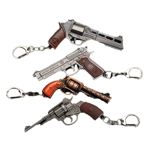 Llavero de Metal con Forma de Pistola Revólver, Modelo de Arma de Juego, en Oferta - Product Image 1