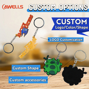 Móc khóa 3D PVC sáng tạo độc đáo, dễ thương, bền, thiết kế hoạt hình, mặt dây chuyền nhựa nhỏ, dùng cho ô tô, tiệc tùng, cá nhân, quà tặng, có tên - Product Image 4