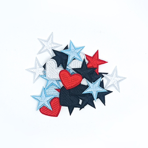 Tùy Chỉnh Nhỏ Có Kích Thước Sao Thêu Hình Trái Tim Máy Tính Thêu Các Bản Vá Lỗi Đầy Màu Sắc Năm Ngôi Sao Chỉ Sắt Trên Các Bản Vá Lỗi Số Lượng Lớn - Product Image 4