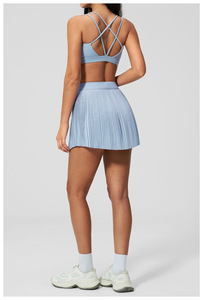 <span class=keywords><strong>Jupe</strong></span>-short de <span class=keywords><strong>tennis</strong></span> 2-en-1 plissée taille haute pour femme, en tissu respirant, séchage rapide, pour le sport et le yoga - Product Image 6