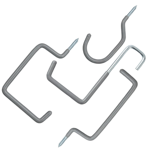 Ensemble de crochets à visser robustes pour garage, crochets de rangement muraux en fer, organisateur industriel durable gris OEM - Product Image 2