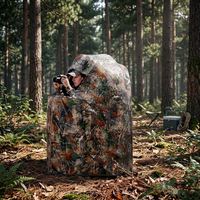 Tente de chasse légère et portable camouflage pour 1 personne, chaise-tente, abri de sol en matériau camouflage Mossy Oak Break-Up Country