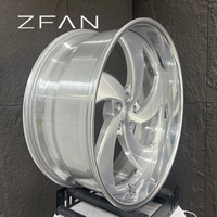 Nouvelles jantes ZFAN personnalisées en aluminium gris à deux pièces, 20, 22, 24 pouces, à 5 branches profondes, 5x5/6x5.5 pour Chevy C10 Silverado Tahoe 1500