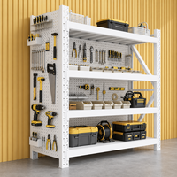 Étagères de garage en métal à 4 niveaux, sans boulons, pour rangement à domicile, sous-sol, atelier