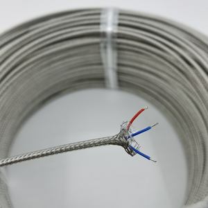 Câble de compensation PT100 en fil thermocouple, en acier inoxydable, blindé, isolé en PTFE, en cuivre étamé avec ligne de blindage - Product Image 2