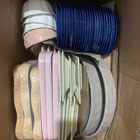 Assiettes et Plats en Porcelaine Couleurs en Stock à Prix Bas, Bols de Tailles Variées, Mélange de Couleurs Vaisselle Céramique, Assiettes de Table Vendues par Carton