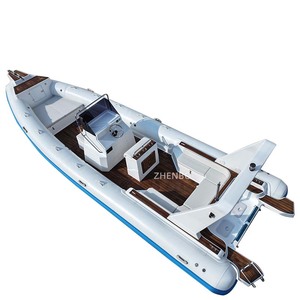 Nouveau design 2026, prix usine, bateau semi-rigide gonflable <span class=keywords><strong>de</strong></span> pêche à coque en fibre <span class=keywords><strong>de</strong></span> verre <span class=keywords><strong>de</strong></span> 28 pieds avec fond en V profond - Product Image 1