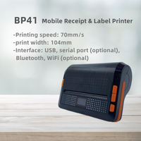 Printer Thermal Bluetooth Portabel Mobile ATP BP41 4 inci, Cocok untuk Printer Pengiriman Ekspres