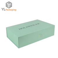 Boîte cadeau en carton rigide noir avec fermeture magnétique, design personnalisé de luxe, fabrication artisanale, impression CMYK, boîte pliable pour vêtements