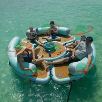 Équipement de jeu d'eau d'été Offres Spéciales chaise flottante gonflable de l'eau chaise de hangout plate-forme de bain avec Eva teck