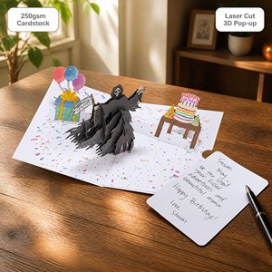 Tarjeta de Felicitación Pop-Up de Feliz Cumpleaños, Divertida Tarjeta de Fiesta de Halloween, Tarjeta de Cumpleaños Impresa en 3D, Regalo - Product Image 2