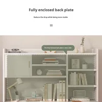 Bureau d'ordinateur en bois intégré pour la maison, pour les élèves du collège, pour la chambre à coucher, l'étude et l'écriture avec étagère et bibliothèque