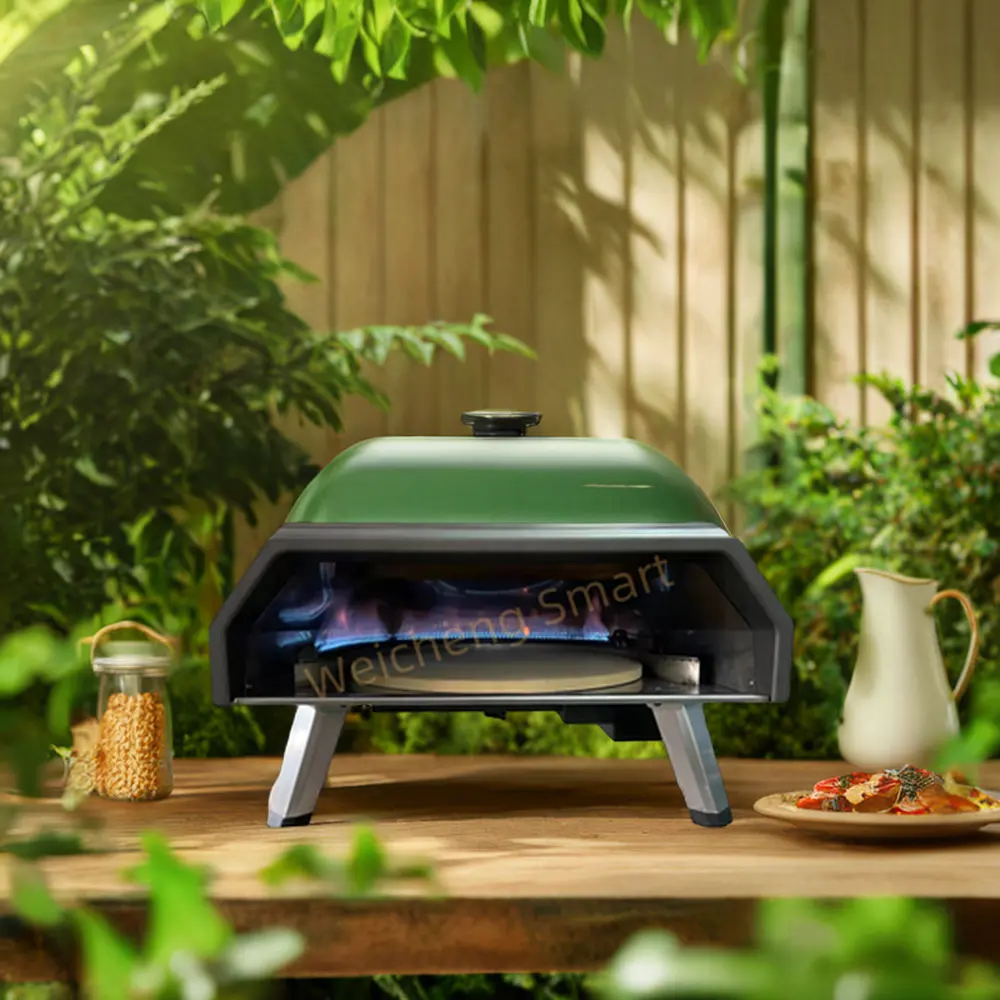 Xách tay ngoài trời cắm trại gas Burner lò khí nhỏ Powered không khói bánh pizza Maker BBQ grills