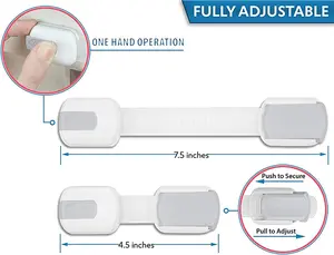 ตัวล็อกประตูตู้แบบลิ้นชักปรับได้,ตัวล็อกเพื่อความปลอดภัยของตู้สำหรับเด็กเด็กทารกติดกาวนิรภัยป้องกันแบบมีสาย