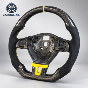 Volante de coche de fibra de carbono forjado y cuero para Volkswagen Golf6/MK6 GTI R Polo para Passat Scirocco Jetta CC Touran Beetle - Product Image 1