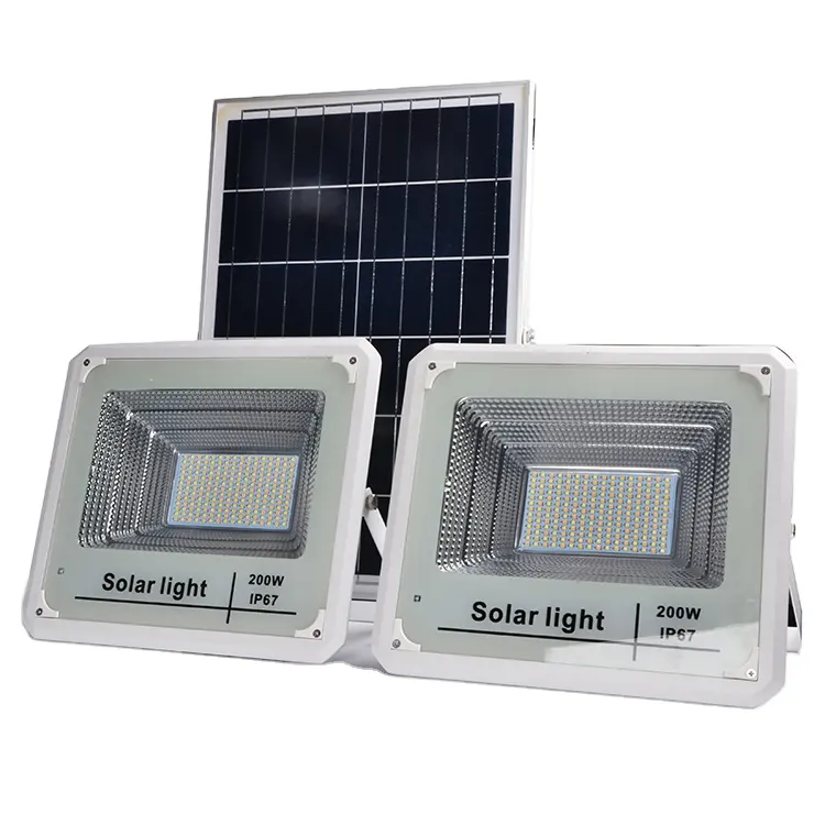 waterproof new design reflector ip67 dimmable 400w solar led flood light with panel solar