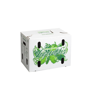 Tùy Chỉnh Tươi Xà Lách Rau Vận Chuyển Hộp Giấy Màu Với Lỗ - Product Image 3