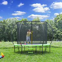 Trampolín Recreativo Zoshine de Alta Resistencia para Exteriores para Niños con Red de Seguridad y Escalera Antideslizante