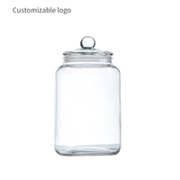 Bocal en verre transparent hermétique pour thé, pot de rangement rond pour biscuits, pot de conservation alimentaire, distributeur de savon liquide