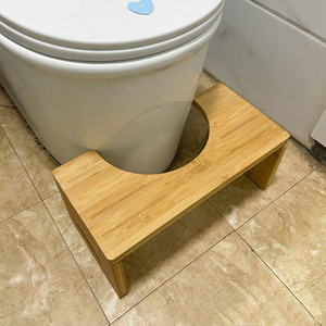 Wooden Toilet Footstool 40x20x18.5cm Solid Wood Minimalist Design <b>Bathroom</b> Step <b>Stool</b> - Product Image 4