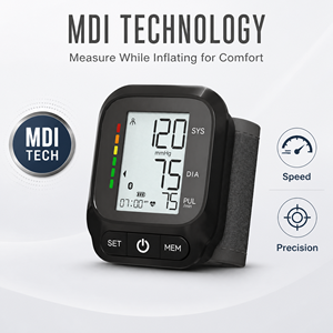 Misuratore di <span class=keywords><strong>Pressione</strong></span> Sanguigna Digitale da Polso DBP-8197, Sfigmomanometro Automatico a Inflazione per Uso Domestico Portatile - Product Image 3