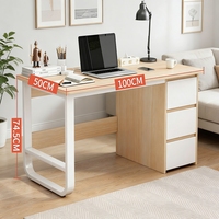 Bureau de direction moderne avec tiroirs, table d'ordinateur, meuble de rangement, bureau d'étude à domicile avec tiroir à dossiers