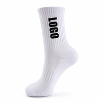 Chaussettes de sport en coton jacquard personnalisées avec logo, pour hommes et femmes, vente en gros OEM, directement de l'usine