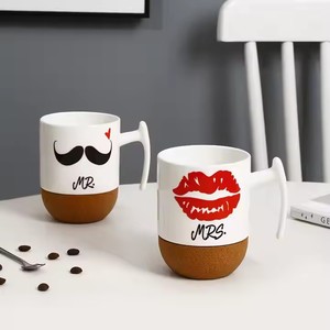 Taza de Café Única con Diseño de Bigote, Base de Corcho, Taza de Cerámica <span class=keywords><strong>para</strong></span> Papá y Hombres - Product Image 3