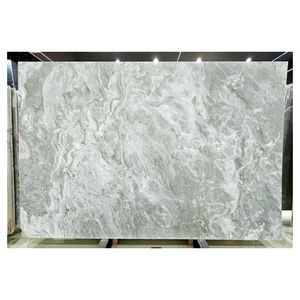 Losa de mármol pulida de avalancha de Brasil, cuarcita blanca, Ibere Calacata, avalancha para decoración de interiores - Product Image 1