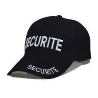OEM 3D bordado guardia de seguridad oficial gorra al aire libre de sarga ajustable camión guardia de seguridad evento personal gorras