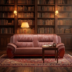 Juego de Sofás Seccionales Modernos de Alta Calidad para Oficina Ejecutiva y Sala de Estar, Cuero PU, Estructura de Madera/Hierro, Tamaño y Color Personalizables - Product Image 1