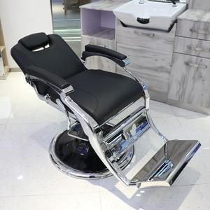 Offre Spéciale spécial rétro hommes tout noir chaise de barbier classiques <span class=keywords><strong>salon</strong></span> de coiffure chaises chaise hydraulique usine en gros - Product Image 2