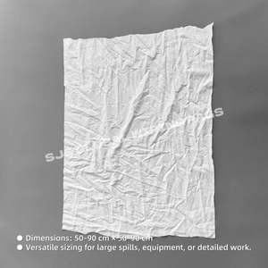 Chiffons en coton blanc réutilisables et écologiques, 100 % coton, pour le nettoyage - Product Image 3