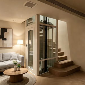 Ascensor Residencial sin Barreras para Personas Mayores y con Discapacidad, Marco Negro, Cristal, Elevador Personalizado para Viviendas y Villas - Product Image 4