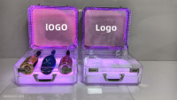 Présentoir LED pour 3 Bouteilles, Boîte de Présentation VIP, Glorificateur de Bouteilles, Valise de Transport pour Bar et Boîte de Nuit